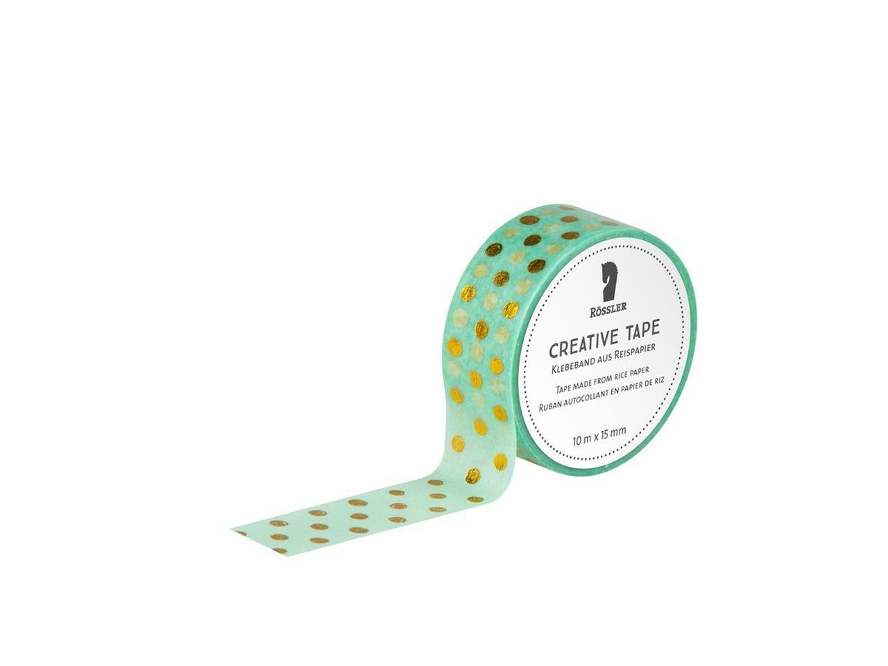 Creative Tape adesivo - Punti dorati su sfondo menta