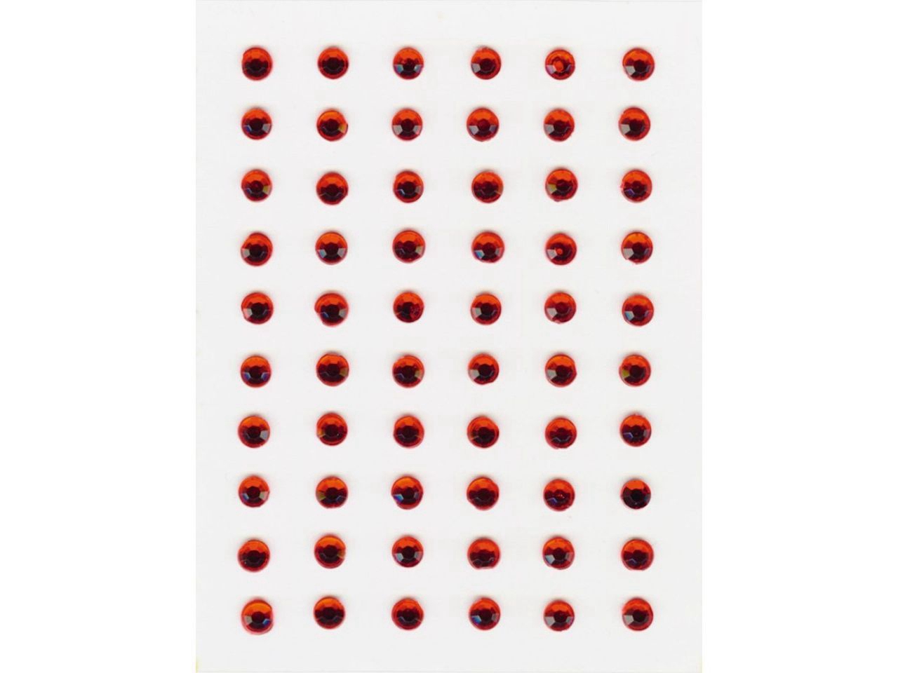 Handmade Sticker Rhinestone rotondi, rosso (60 pz.)