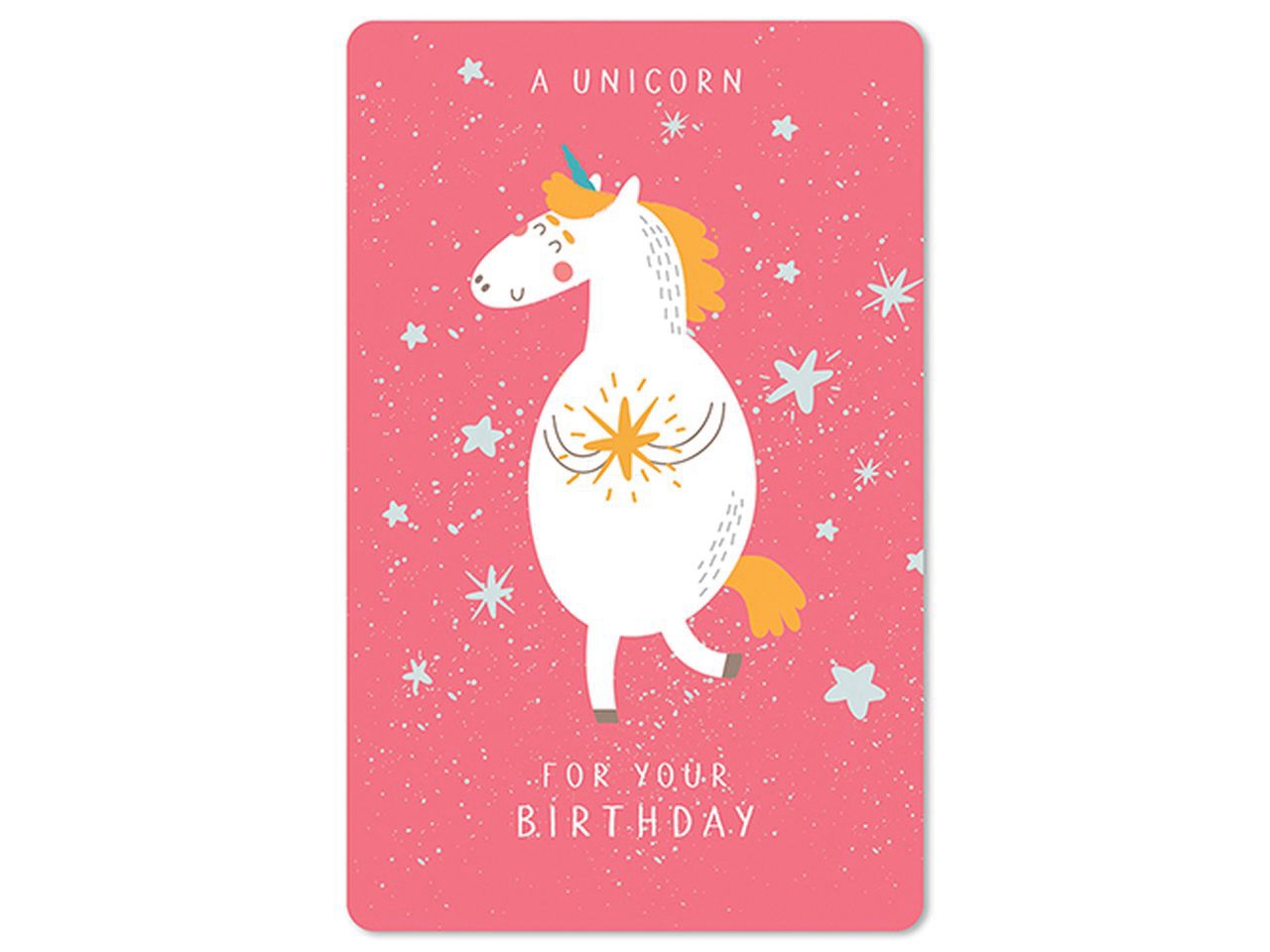 Cartolina Lunacard - Pink unicorn