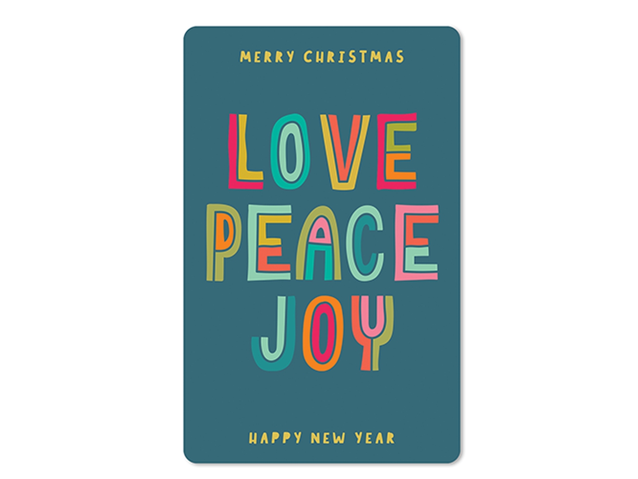 Cartolina Lunacard *Love, Peace, Joy