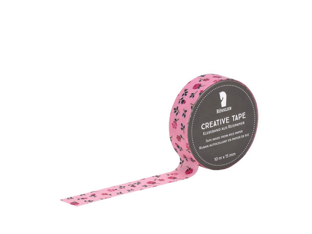 Creative Tape adesivo - Rose su sfondo rosa