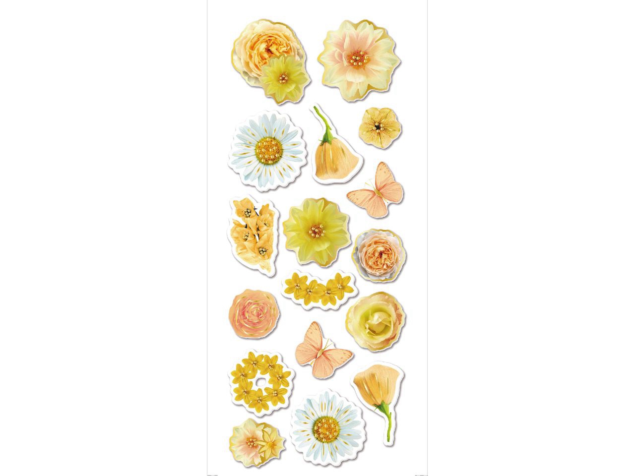 Handmade Sticker Fiori gialli