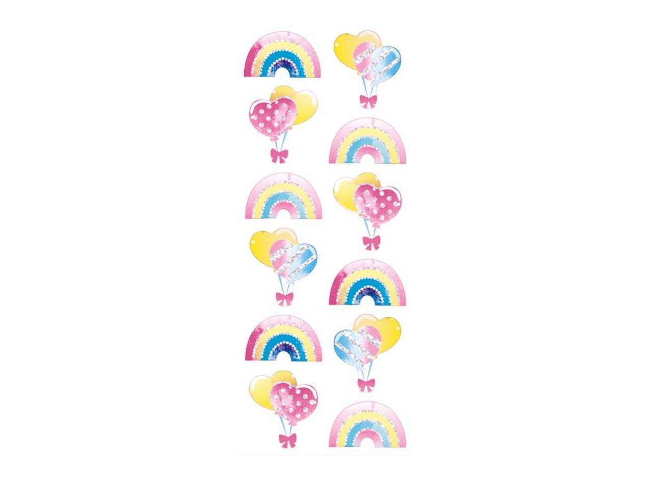 Handmade Sticker Rainbows and Balloons