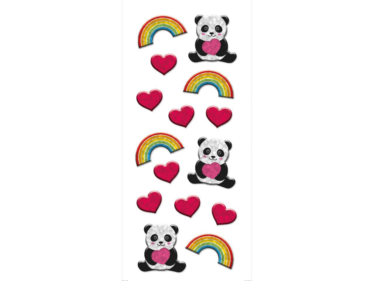 Handmade Sticker Panda in love