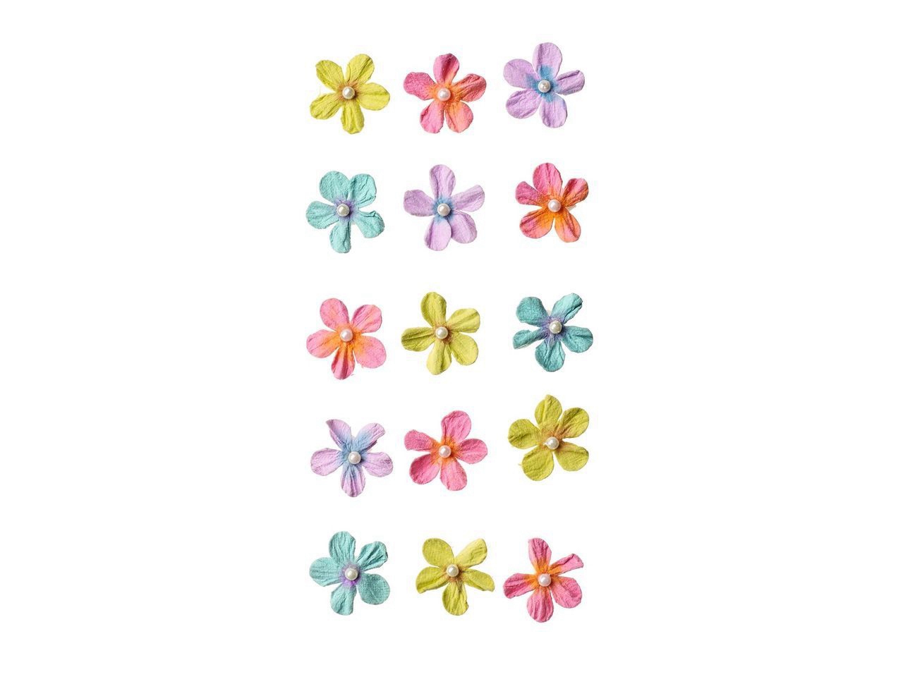 Handmade Sticker Fiori con perla, multicolor