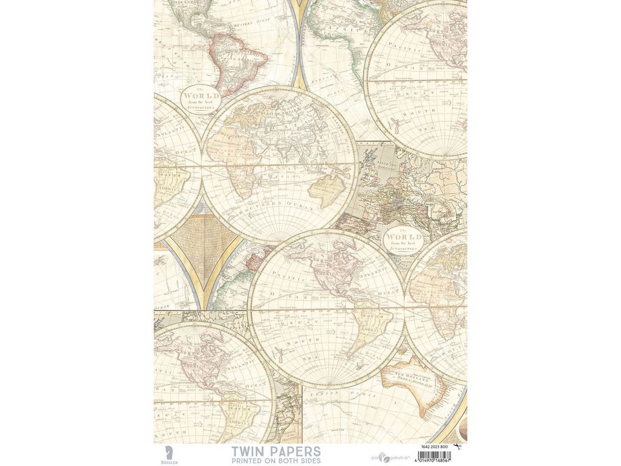 Fogli Twin papers, Design Travelling adventure + Design World Map