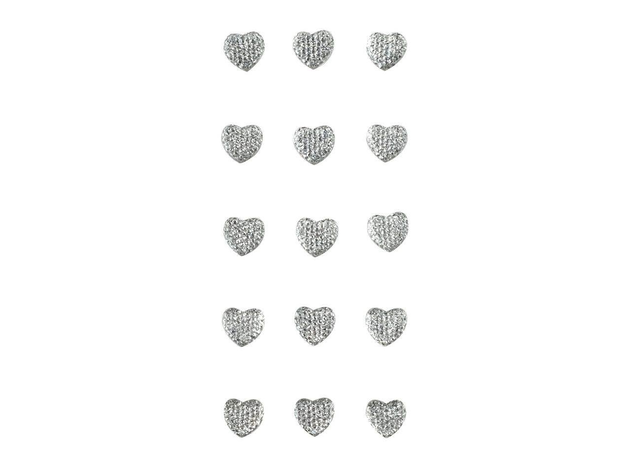 Handmade Sticker Hearts, clear crystall