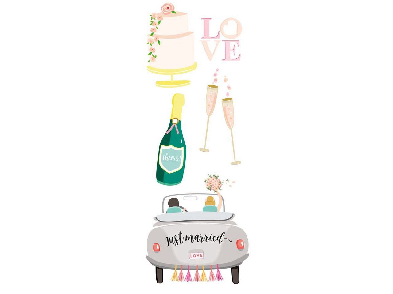 Handmade Sticker Sentimenti del Matrimonio