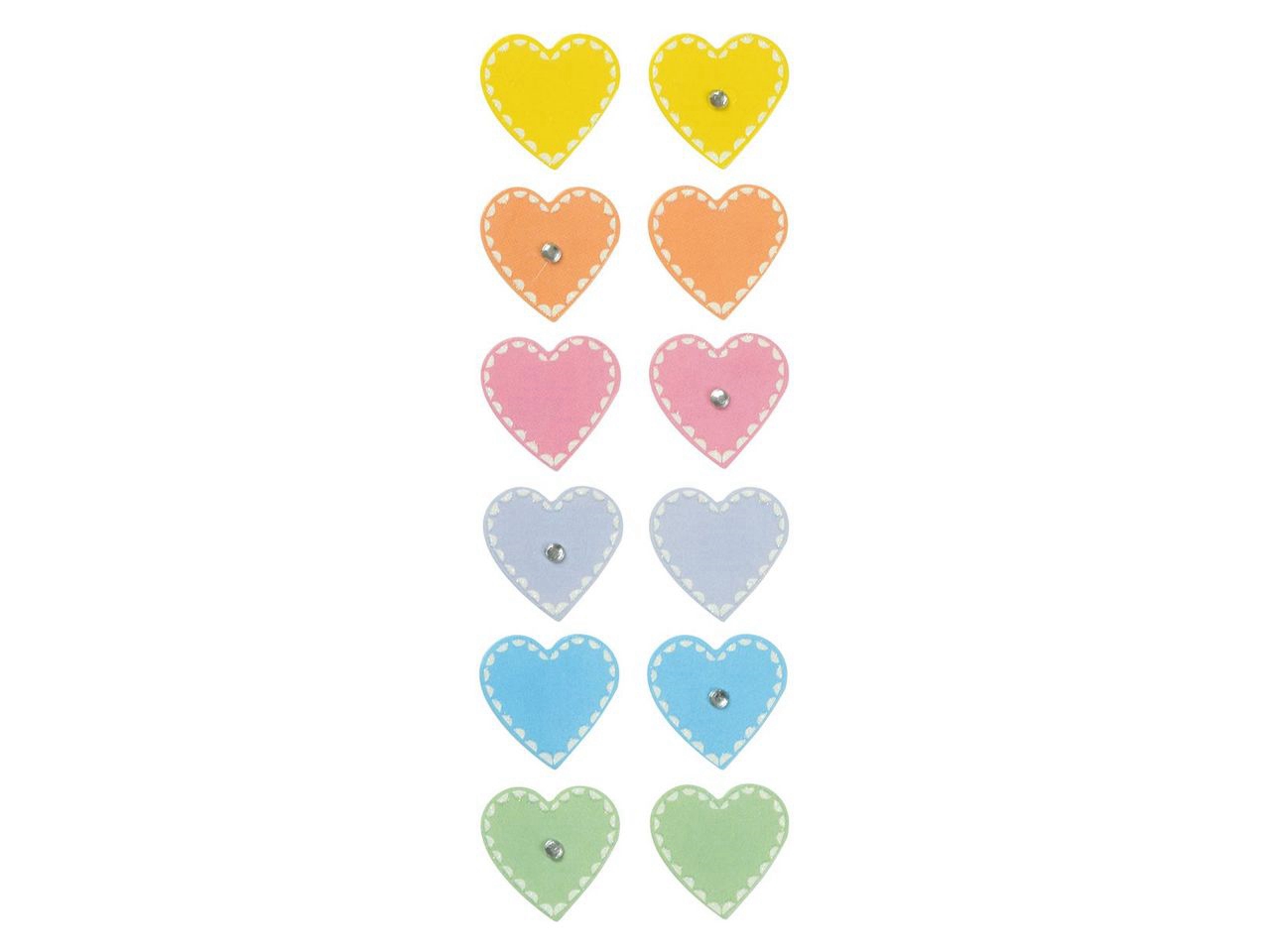 Handmade Sticker Coloured hearts