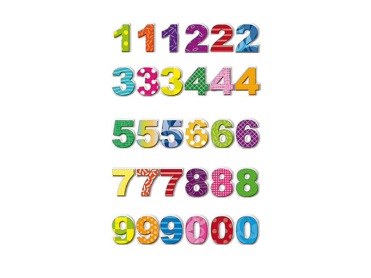 Handmade Sticker Numeri colorati