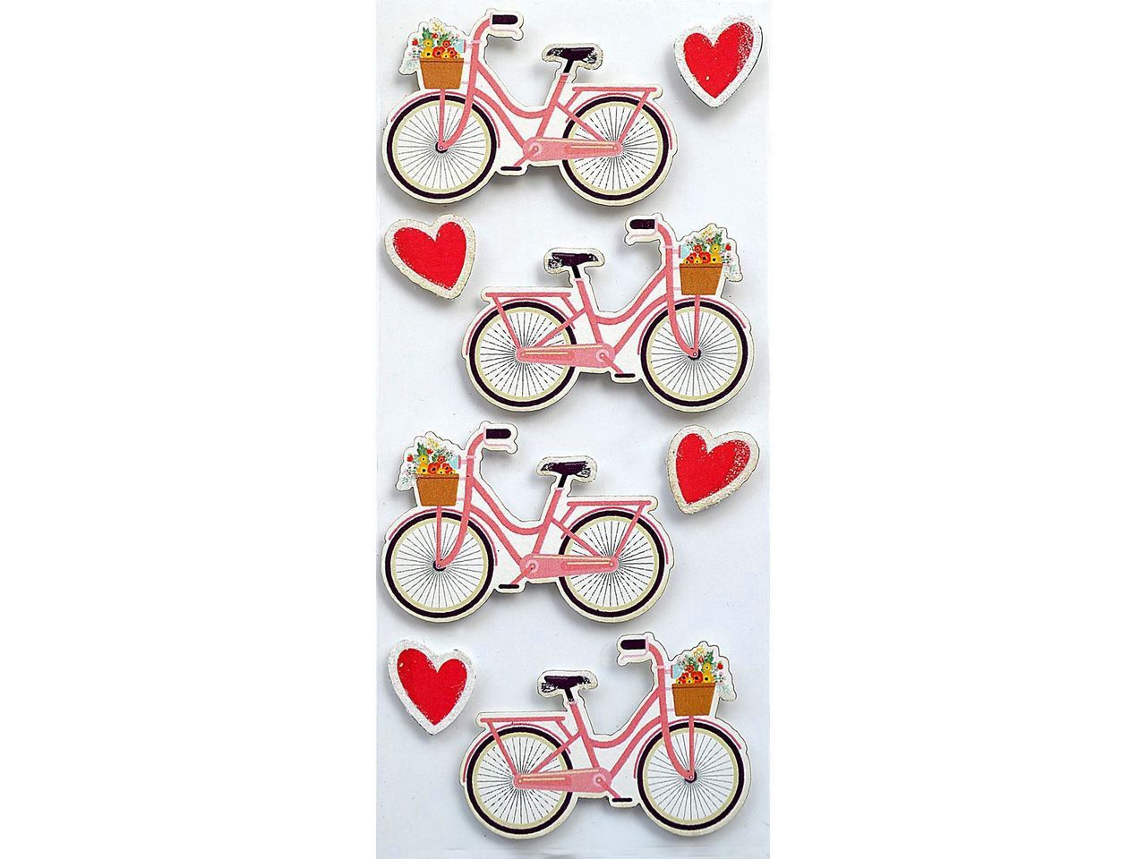 Handmade Sticker Bicicletta con cuori