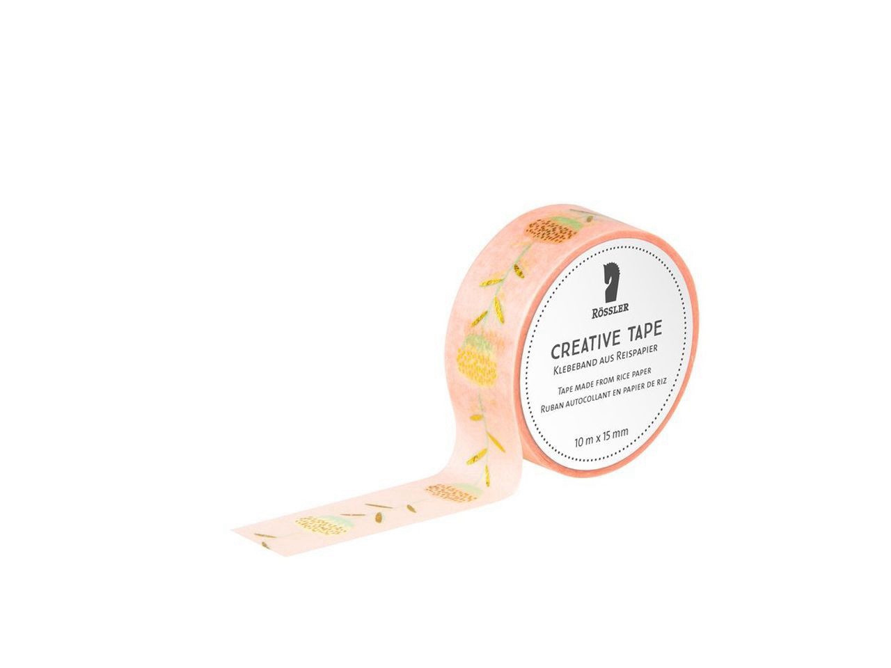 Creative Tape adesivo - Fiori si sfondo rosa