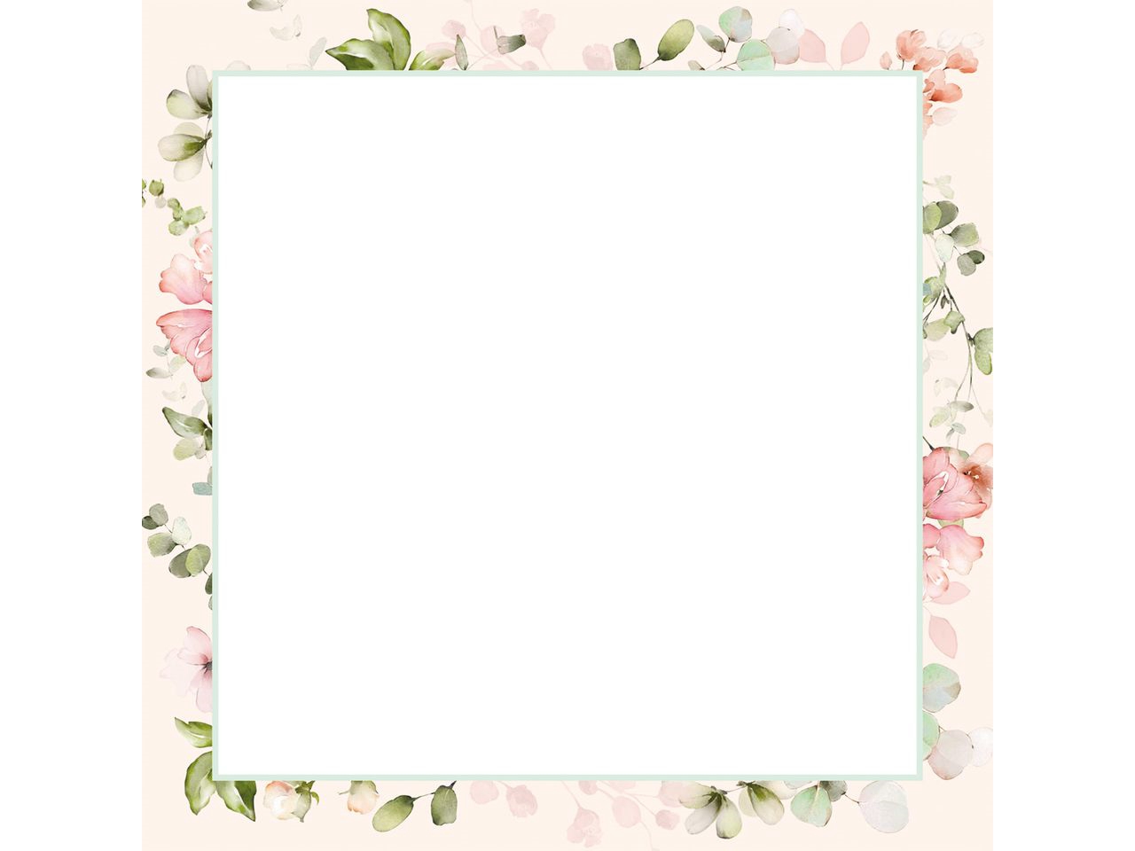 Creative Einlegekarte 145x145 mm, Blumenrahmen