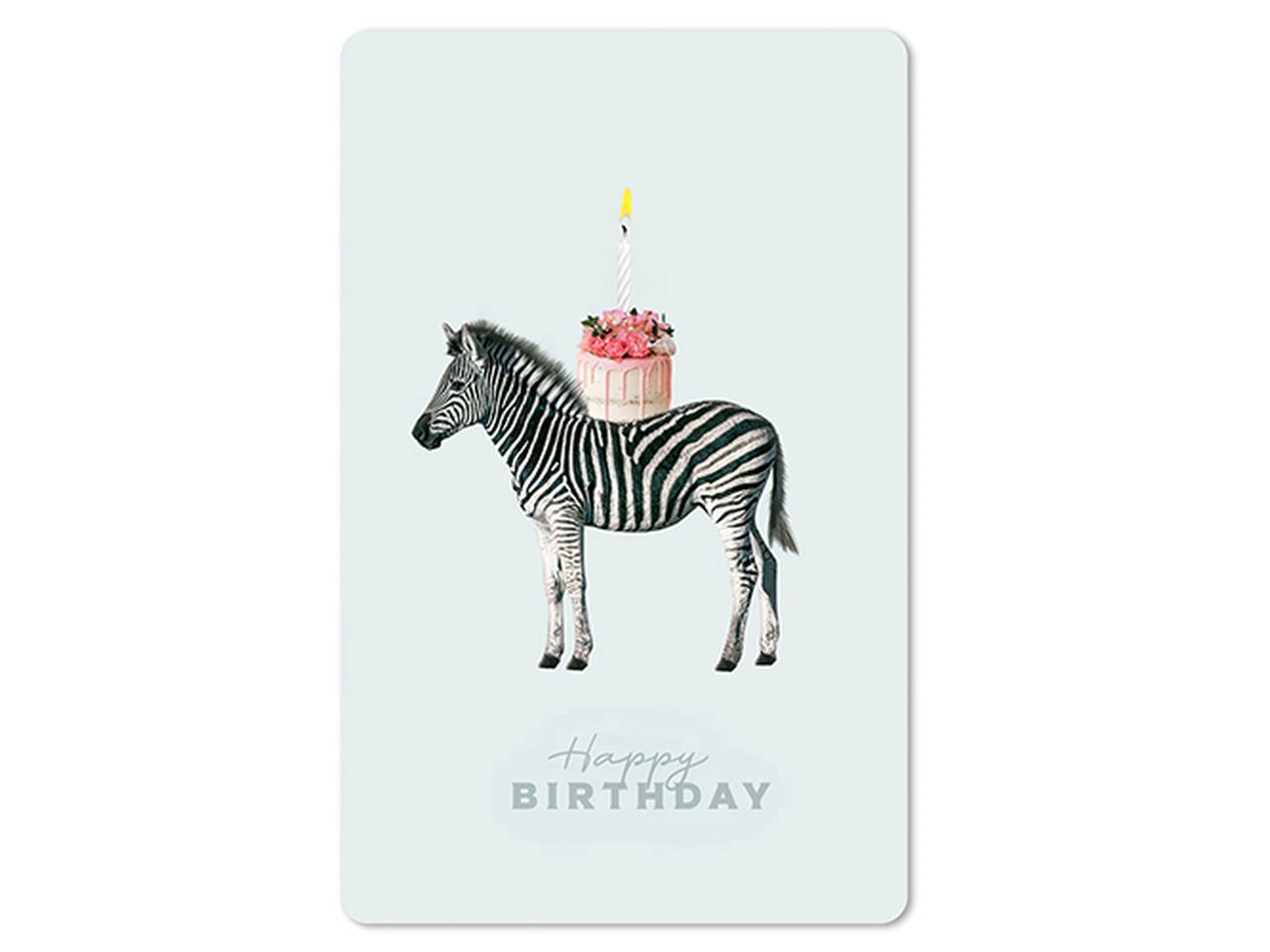 Cartolina Lunacard -*Birthday Zebra