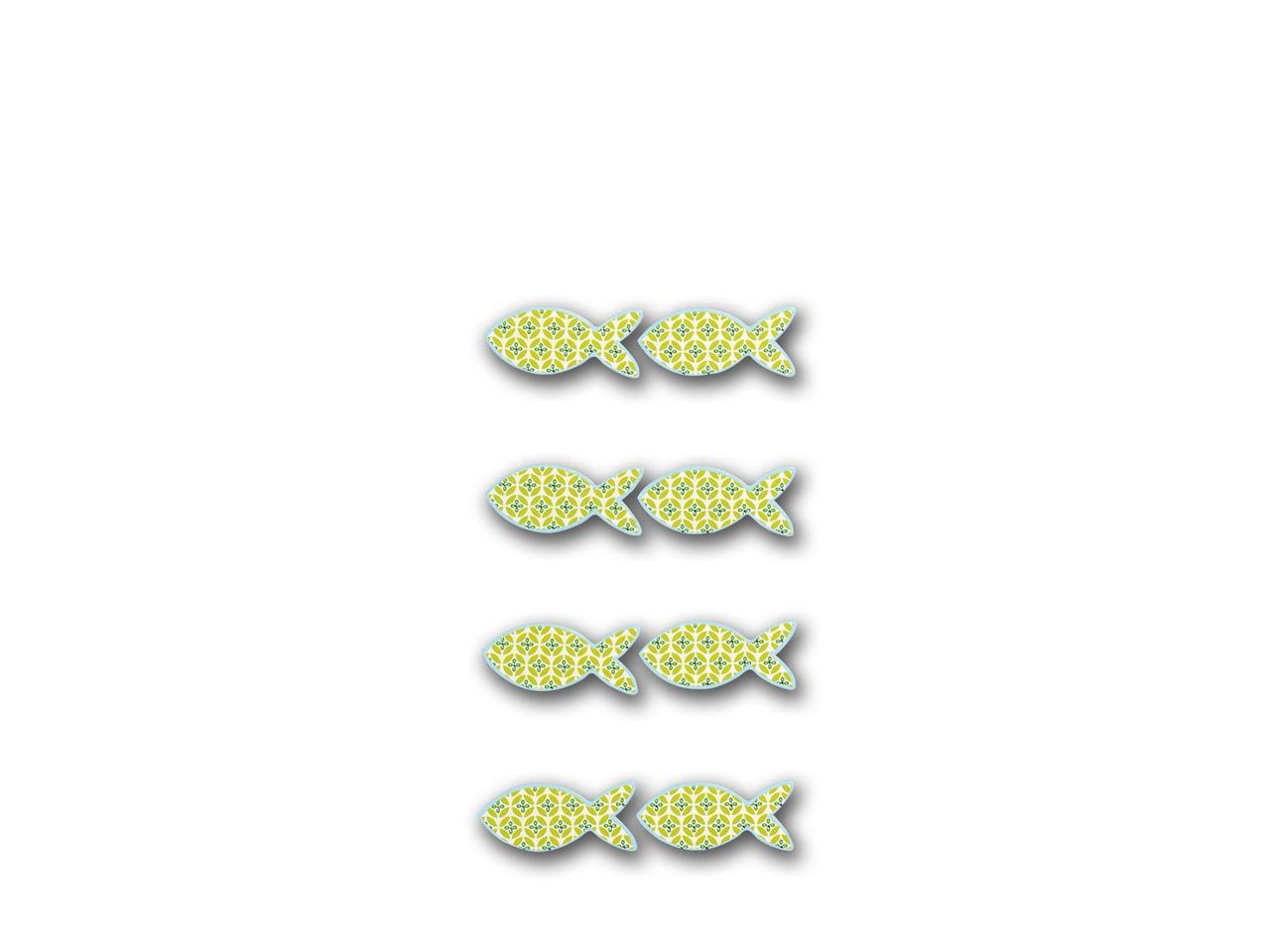 Handmade Sticker Comunione - pesce verde