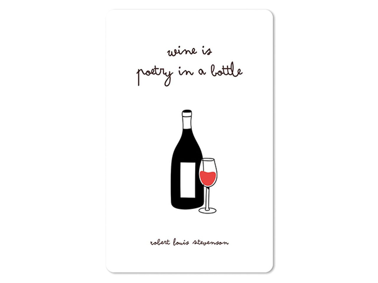 Cartolina Lunacard - Wine is poetry in a bottle